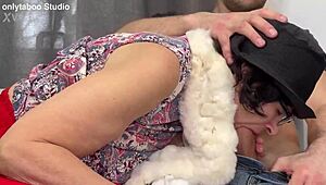 73-year-old granny's hairy ass gets stretched wide by young stud