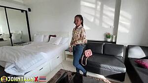 johntronx films tiny thai teen's petite waist bending for deep creampie fucks