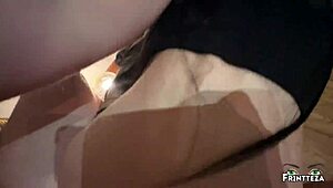 Stepson creampies stepmom's pussy doggystyle on Halloween night