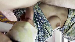 Stepsister's Accident Leads to Rough Bent-Over Doggystyle Anal Pounding