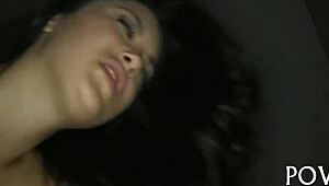 wanna see this barely legal teen slut suck fuck rough shaved pussy pov?