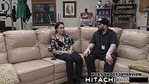 pov backstage freshman mara luv mandatory hitachi orgasm latex gloves spreading shaved pussy