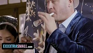 danny cant get enough of his exxxtra small 18+ gf's tight pussy stretched by monster cock... loves filling her up so bad