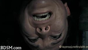 she's shocked into total submission with rough tight pussy pounding and bondage