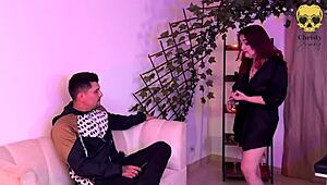 whoa oops milf busts in at work for sloppy blowjob cumswap and huge tits fun 😲💦👅