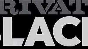 how does amber rayne handle three huge black cocks double penetrating her tight holes?