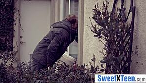 that creepy stalker's huge dick owns my cute petite teen body rough