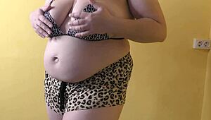 Pregnant Wife's Big Tits Bounce During Bareback Cheating Fuck and Cum in Wet Pussy