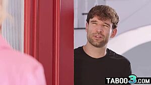 Lilly Bell's petite massage turns into deepthroat happy ending blowjob.