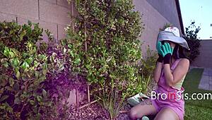 pollen allergy got stepsis so horny on sofa now she's petite teen tits out begging cum pov missionary 😩💦🌿