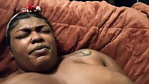 explosive creampie blasts deep in pregnant ebony bbw pussy