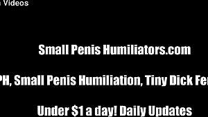 femdom mistress spits on your pathetic tiny sph dick