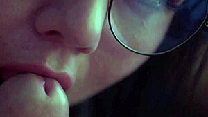 lecherous wife deepthroats rough then swallows sloppy cumshot