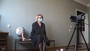 Mature Teacher's Anatomy Lesson Turns into Anal-Vaginal PAWG Penetration Recording