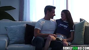 step mom's heartbroken watching step dad drill petite step daughter