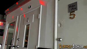 Ever seen a gloryhole babe slurp that massive black cock till facial explosion?