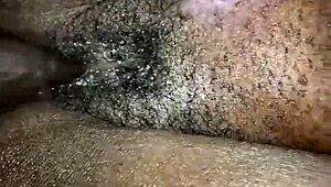 Chubby BBW creampie overflows with thick cum from massive black cock