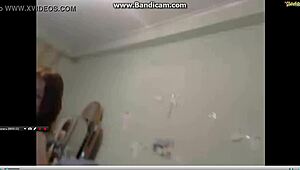 russian camgirl's playful ride turns tipsy and messy