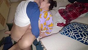 Want your hot latina wife fucked missionary on sofa with big pussy close-up creampie by hubby?