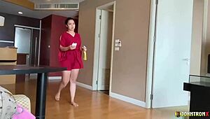 Johntronx Ravishes Curvy Chinese Maid in Hong Kong Doggystyle Creampie Finish