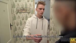 Debt4K Russian shopaholic pounded roughly by debt collector as hubby watches in shop